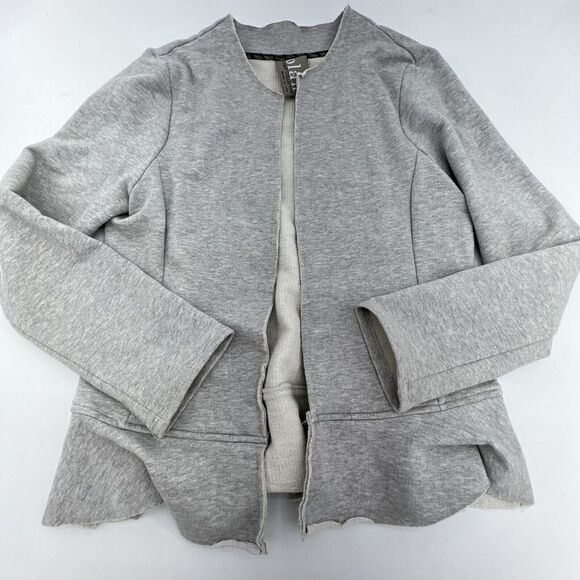 Anthropologie Dolan Left Coast 100% Cotton Gray Open Front Blazer Jacket Sz S - Picture 1 of 4